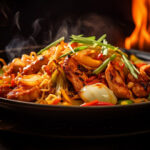 Welcome-&-Our-Food-Small-lcartwork_Flaming_hot_wok_-_containing_chicken_rice_noodles_oni_1e408432-1682-470c-b1f9-b9514d6e492f Welcome-&-Our-Food-Small-lcartwork_Flaming_hot_wok_-_containing_chicken_rice_noodles_oni_1e408432-1682-470c-b1f9-b9514d6e492f